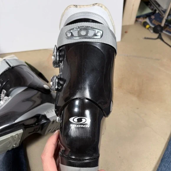 Salomon X Fit Fusion Comfort Women's Ski Boots Black Silver Size 24.5 womens 7.5 - Picture 8 of 8